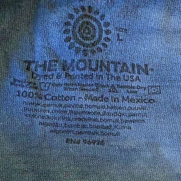 The Mountain Warrior Wolf Blue Tie Dye Tee Shirt Size L S/Sleeve by Paul Jeremy - Picture 5 of 7